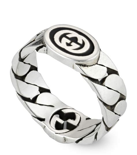 gucci interlocking g flower silver ring|gucci ghost ring price.